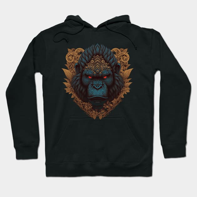 Gorilla decorated with Javanese ornaments Hoodie by gblackid